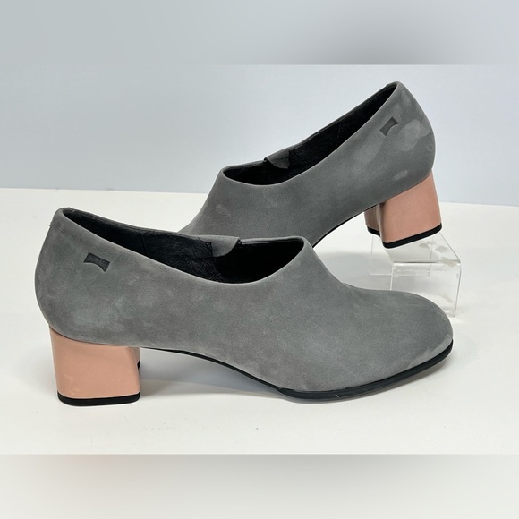 CAMPER Gray suede KATIE block heel slip on shoes size 9 - Picture 7 of 7